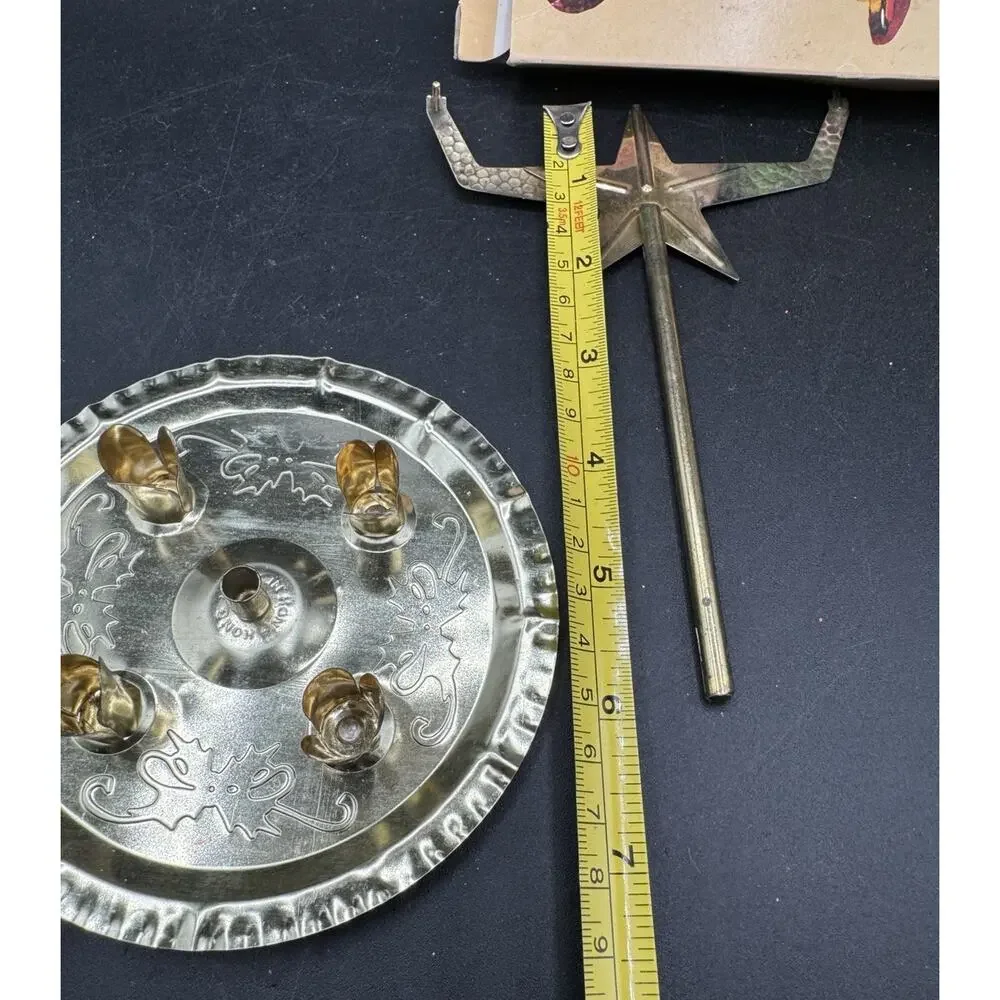 Vintage Christmas 'Angel Chimes' candle holder set Brass Swedish Tradition S1L